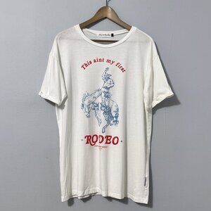 The Laundry Room Oversized Tee Women XS This Aint‎ My First Rodeo Graphic Print